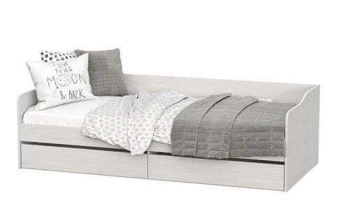 Кровать NN Мебель КР 1 Серия 2 Ясень Анкор светлый 90х200