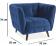 Кресло SIGNAL CASTELLO 1 Velvet Bluvel 86 темно-синий/венге