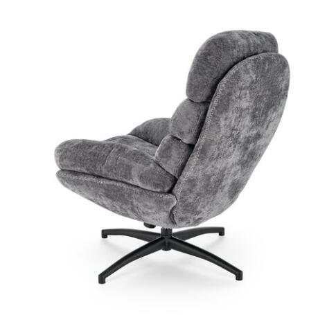 Кресло HALMAR DARIO серый/черный