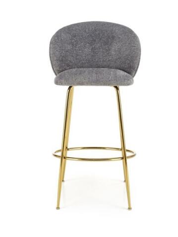 Стул барный HALMAR H116 серый/золотой