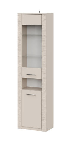 Пенал NN Мебель (МС Калипсо К) Меланж, со стеклом 