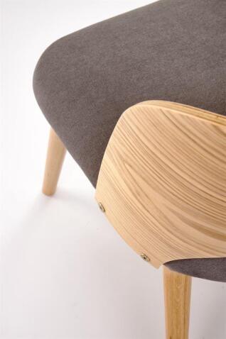 Стул HALMAR CADIZ серый/дуб натуральный