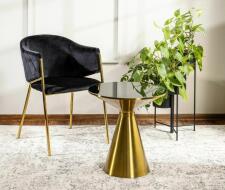 Стол журнальный SIGNAL SETI черный/золотой, 50/53