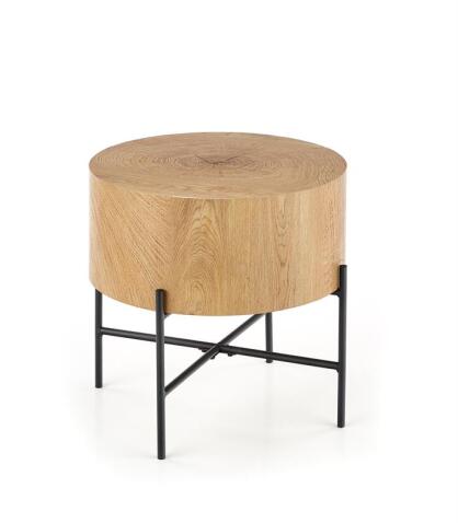 Стол журнальный HALMAR BROOKLYN-S дуб натуральный/черный, 45/45