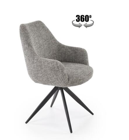 Стул HALMAR K564 серый/черный, поворотный