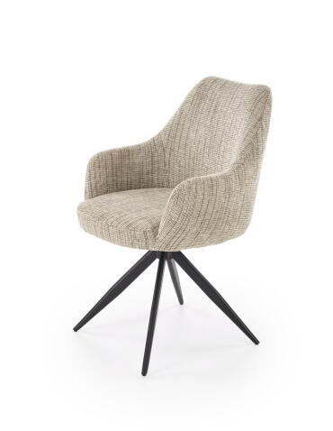 Стул HALMAR K564 бежевый/черный, поворотный