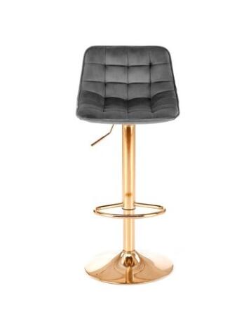 Стул барный HALMAR H120 темно-серый/золотой