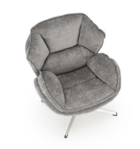 Кресло HALMAR GUIDO серый/хром