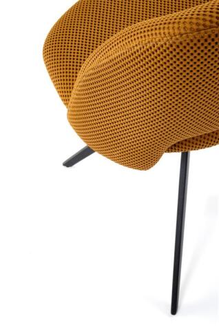 Стул HALMAR K546 горчичный/черный, поворотный