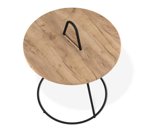 Стол журнальный Sheffilton SHT-CT36 артикул SHT-СЖ18 дуб тортуга/черный муар