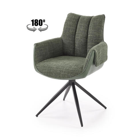 Стул HALMAR K579 зеленый/черный, поворотный