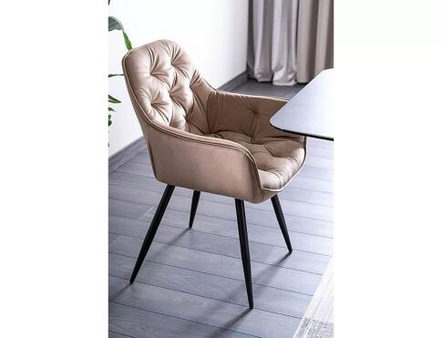 Стул SIGNAL CHERRY Velvet Bluvel 28 бежевый/черный