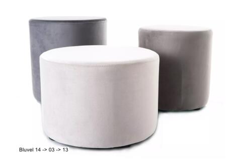 Пуф SIGNAL DOTI C Velvet Bluvel 03 светло-серый