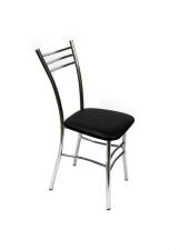 Стул ВВР Трио черный/хром, экокожа