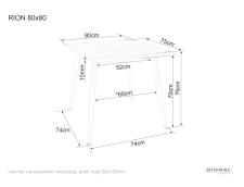 Стол обеденный SIGNAL RION черный/черный 80/80