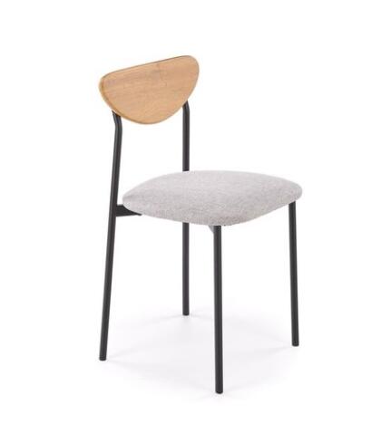 Комплект HALMAR DICKY (стол+ 4 стула) натуральный/черный/серый