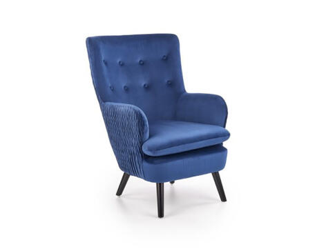 Кресло HALMAR RAVEL темно-синий/черный