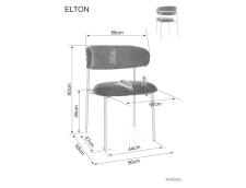 Стул SIGNAL ELTON Brego 34 бежевый/кашемир