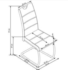 Стул HALMAR K211 белый/хром Стул HALMAR K211 белый/хром