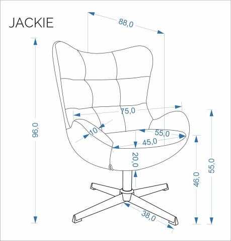 Кресло HALMAR JACKIE темно-бежевый/черный