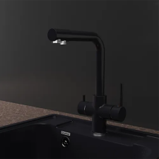 Смеситель для кухни GRANFEST QUARZ Z-5423 черный Смеситель для кухни GRANFEST QUARZ Z-5423 черный