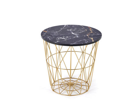Стол журнальный HALMAR HARISSA G золотой/черный мрамор