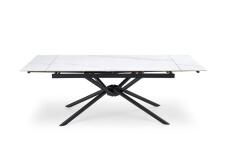Стол обеденный HALMAR VITORINO белый мрамор/черный 160-220/90 Стол обеденный HALMAR VITORINO белый мрамор/черный 160-220/90