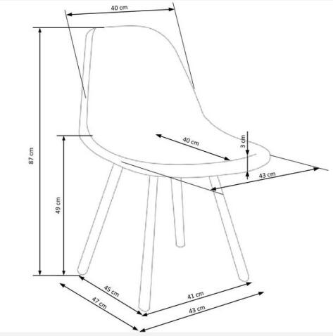 Стул HALMAR K449 черный/черный