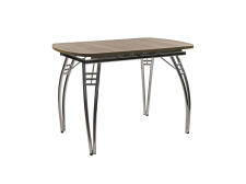Стол ВВР Раздвижной пластиковый Дуб кера/паук хром 110-150/70