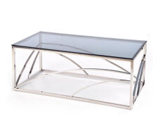Стол журнальный HALMAR UNIVERSE дымчатый/серебристый, 120/60/45