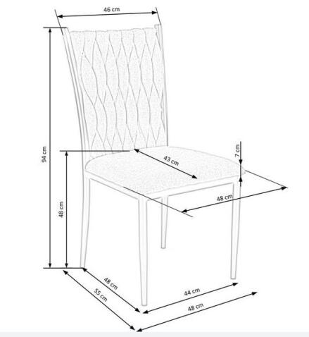 Стул HALMAR K436 темно-зеленый/золотой