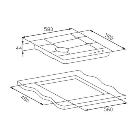 Поверхность газовая WEISSGAUFF HGG 641 Xh