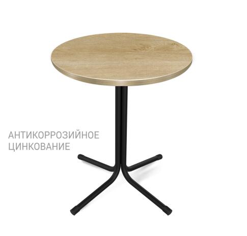 Стол Sheffilton SHT-TU7-1/TT 60 ЛДСП артикул SHT-T212 черный (цинк)/дуб песочный