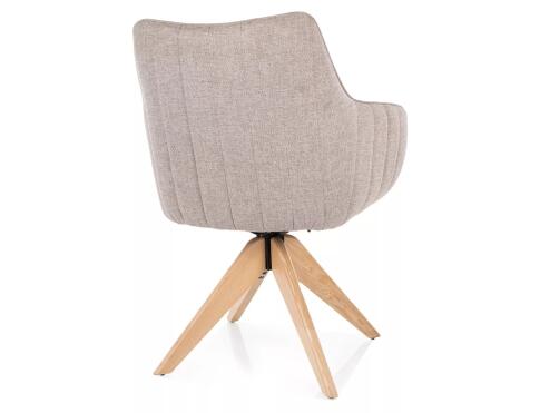 Стул SIGNAL AZALIA D Brego 31 светло-бежевый/дуб, поворотный