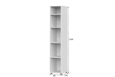 Пенал NN Мебель (МС Токио) Белый текстурный