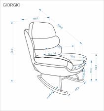 Кресло-качалка HALMAR GIORGIO серый/черный/натуральный