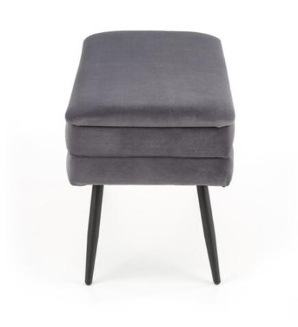 Скамья HALMAR VELVA серый/черный