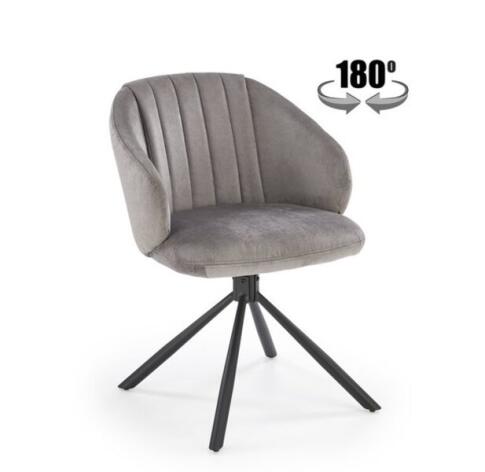 Стул HALMAR K533 серый/черный, поворотный