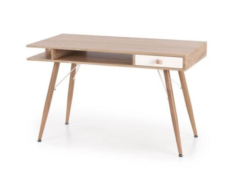 Стол компьютерный HALMAR B34 дуб сонома/белый