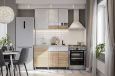 Кухонный гарнитур NN Мебель "КГ-4" (1,2 м) Белый/Дуб Сонома/Белый/Антарес