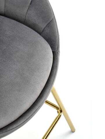 Стул барный HALMAR H112 серый/золотой