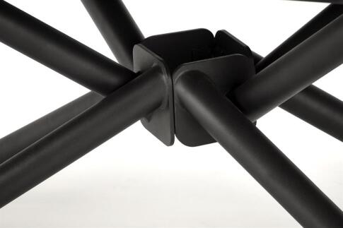 Стол обеденный HALMAR VITORINO черный мрамор/черный 160-220/90