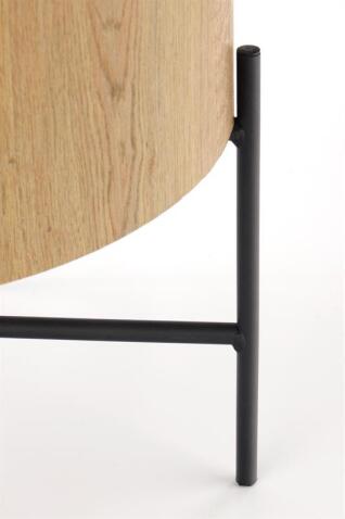 Стол журнальный HALMAR BROOKLYN-S дуб натуральный/черный, 45/45