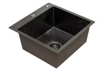 Кухонная мойка из нержавейки BLANTEK LS-5050B Nano black