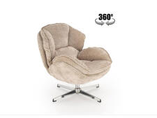Кресло HALMAR GUIDO бежевый/хром