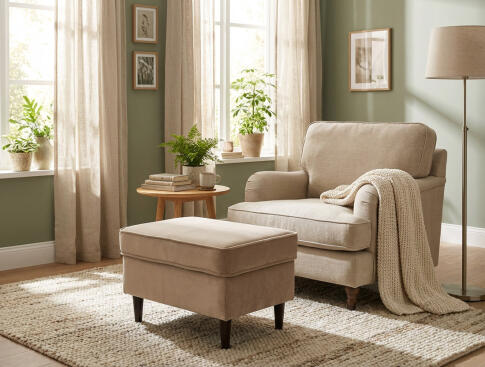 Пуф SIGNAL RON Velvet Bluvel 40 темно-бежевый/венге (P)