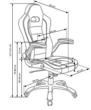 Кресло компьютерное HALMAR LOTUS черно-пепельный/серебристый