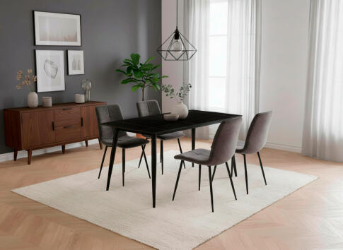 Стол обеденный SIGNAL RION черный/черный 130/70