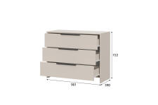 Комод NN Мебель (МС Камелия 1 К) Серия 2 Меланж 3 ящ.