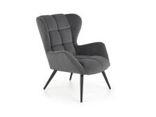 Кресло HALMAR TYRION серый/черный